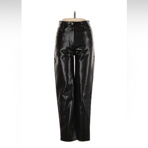 GENUINE LEATHER pants size 6 black
